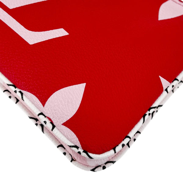 LOUIS VUITTON Double Zip Pochette Giant Monogram Jungle Crossbody Bag Red