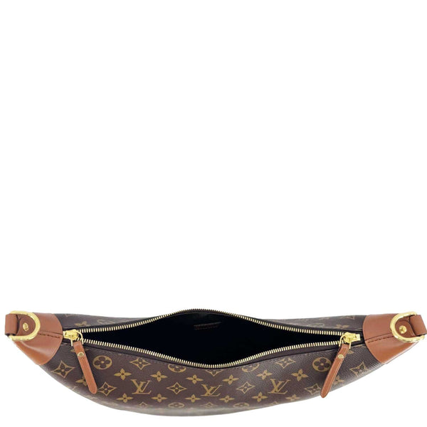 LOUIS VUITTON Loop Reverse Monogram Canvas Hobo Shoulder Bag Brown