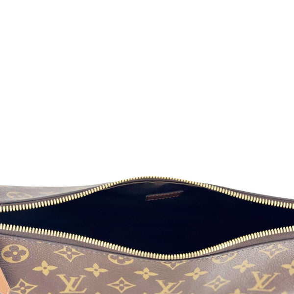 LOUIS VUITTON Loop Reverse Monogram Canvas Hobo Shoulder Bag Brown