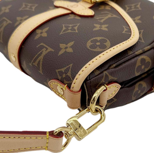 LOUIS VUITTON Saumur BB Monogram Canvas Shoulder Bag Brown