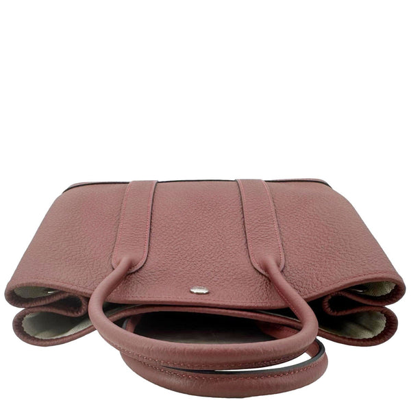 HERMES Garden Party 30 TPM Leather Tote Bag Maroon