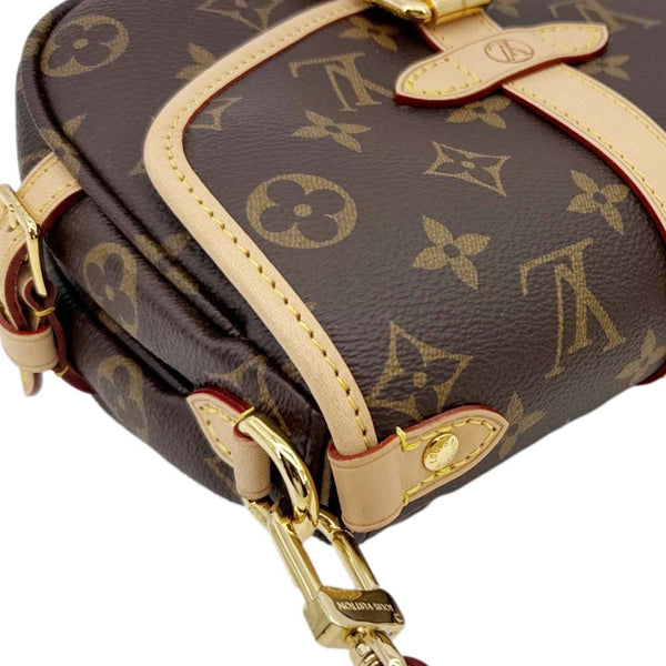 LOUIS VUITTON Saumur BB Monogram Canvas Shoulder Bag Brown