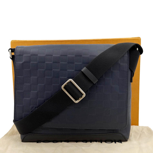 Louis Vuitton District Navy Blue Damier Infini Messenger Bag - Accessories