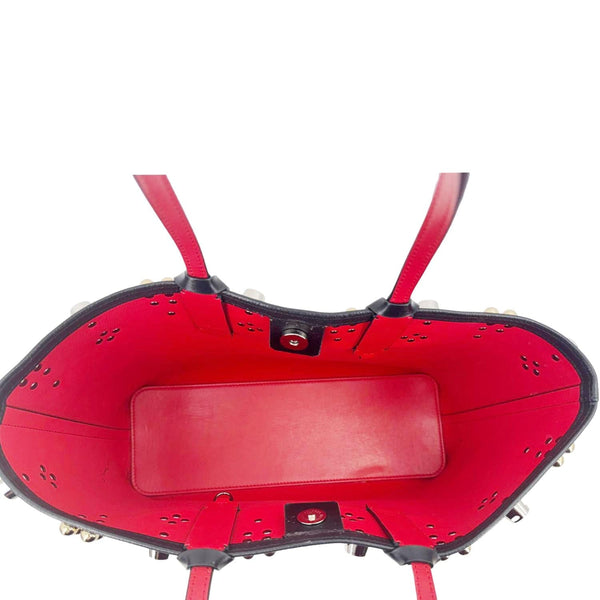CHRISTIAN LOUBOUTIN Cabata Stud-Embellished Leather Tote Bag Black
