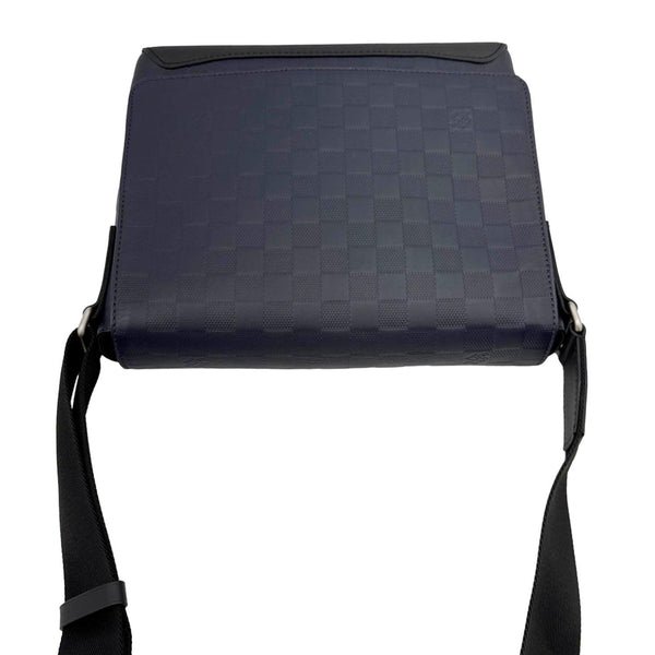 LOUIS VUITTON District Damier Infini Messenger Bag Navy Blue