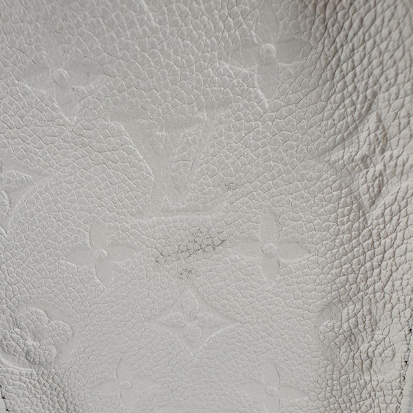 LOUIS VUITTON Onthego PM Giant Monogram Empreinte Leather Satchel Bag Cream