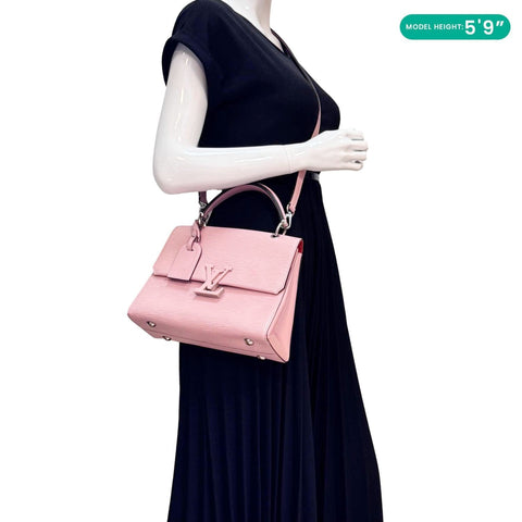LOUIS VUITTON Grenelle PM Epi Leather Shoulder Bag Dusty Pink