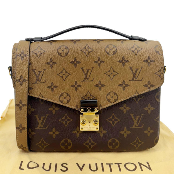 LOUIS VUITTON Metis Pochette Reverse Monogram Canvas Crossbody Bag Brown