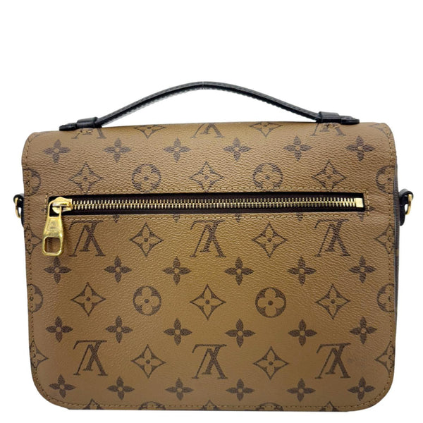 LOUIS VUITTON Metis Pochette Reverse Monogram Canvas Crossbody Bag Brown