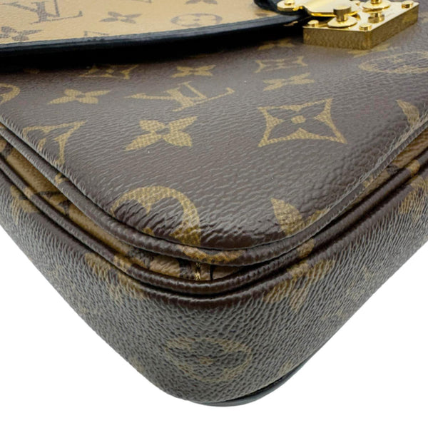 LOUIS VUITTON Metis Pochette Reverse Monogram Canvas Crossbody Bag Brown