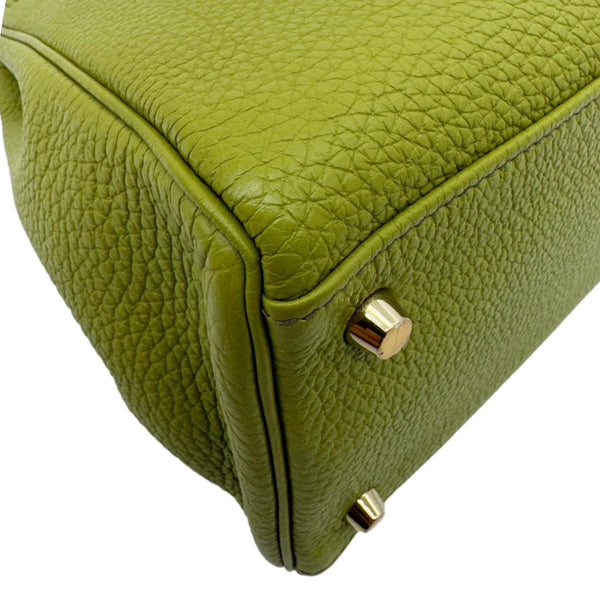 HERMES Kelly 35 Togo Leather Satchel Shoulder Bag Vert Anis