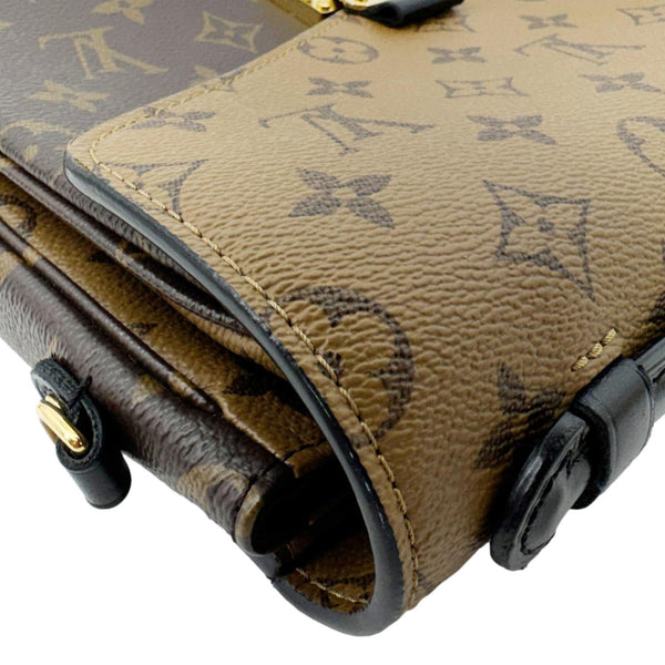 LOUIS VUITTON Metis Pochette Reverse Monogram Canvas Crossbody Bag Brown