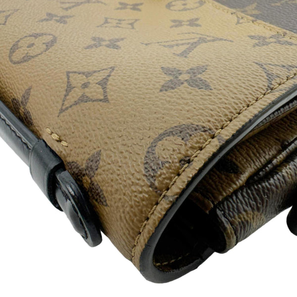 LOUIS VUITTON Metis Pochette Reverse Monogram Canvas Crossbody Bag Brown