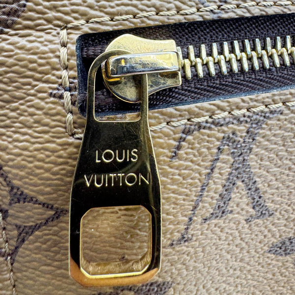 LOUIS VUITTON Metis Pochette Reverse Monogram Canvas Crossbody Bag Brown