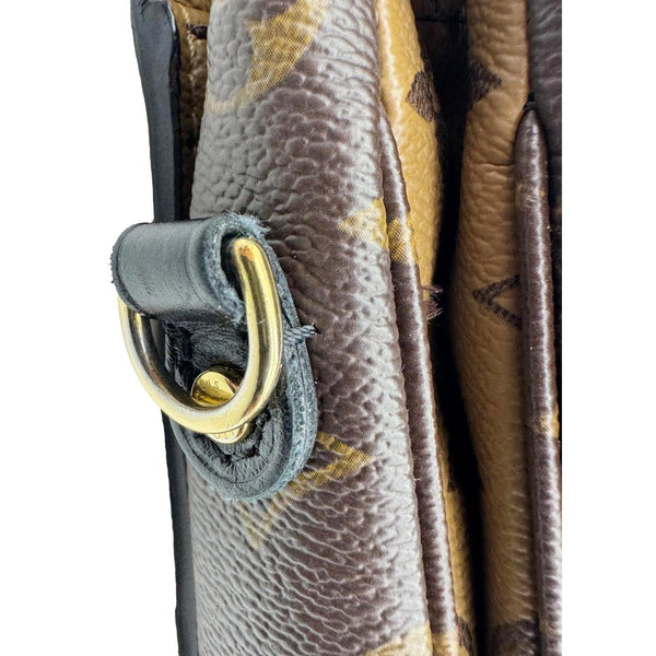 LOUIS VUITTON Metis Pochette Reverse Monogram Canvas Crossbody Bag Brown