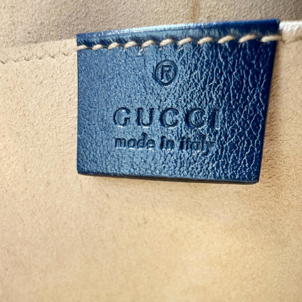 GUCCI GG Marmont Small Diagonal Matelasse Calfskin Leather Camera Bag Off White 447632