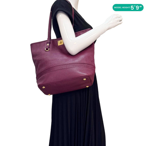 LOUIS VUITTON Citadine PM Empreinte Leather Shoulder Bag Aube