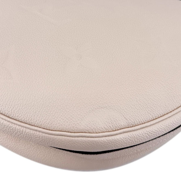 LOUIS VUITTON Loop Giant Monogram Empreinte Hobo Shoulder Bag Cream