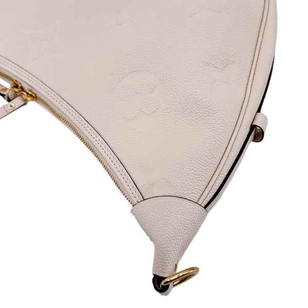 LOUIS VUITTON Loop Giant Monogram Empreinte Hobo Shoulder Bag Cream