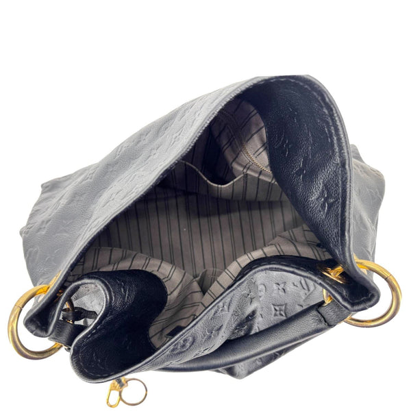 LOUIS VUITTON Artsy MM Empreinte Leather Hobo Bag Black