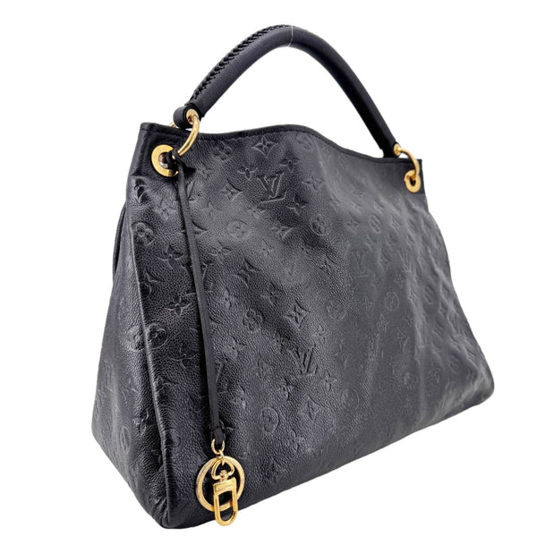 LOUIS VUITTON Artsy MM Empreinte Leather Hobo Bag Black