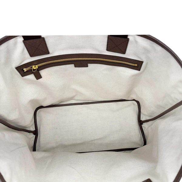 GUCCI Jumbo GG Canvas Shoulder Bag Beige 756660