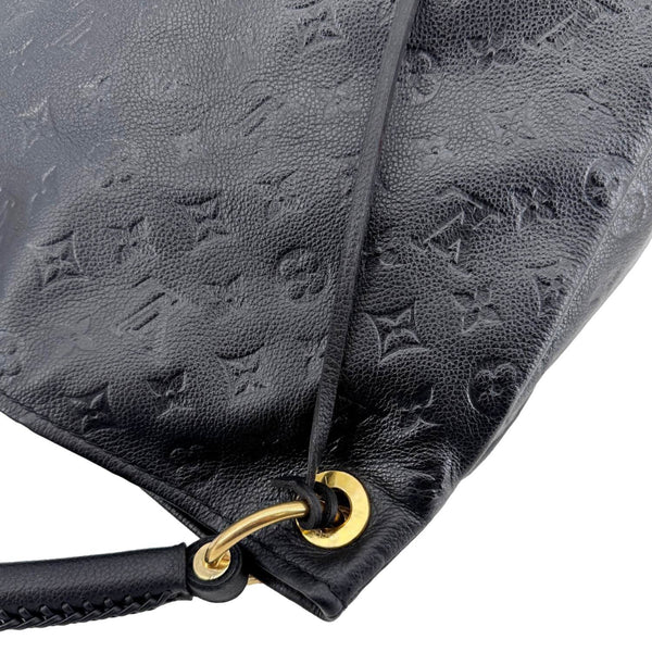 LOUIS VUITTON Artsy MM Empreinte Leather Hobo Bag Black