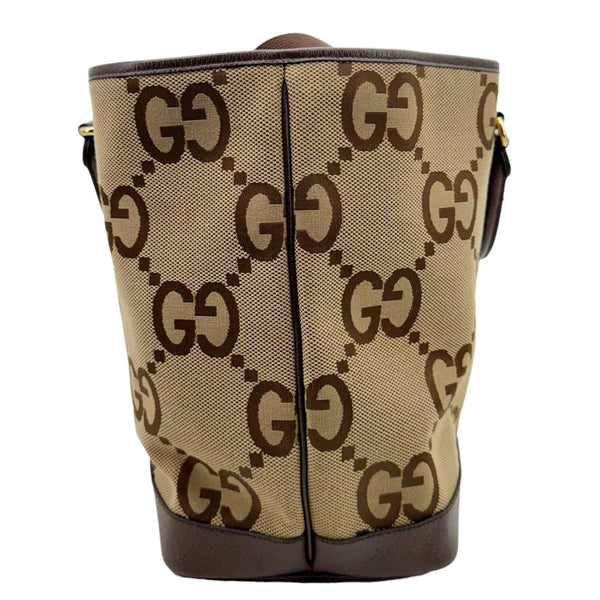 GUCCI Jumbo GG Canvas Shoulder Bag Beige 756660