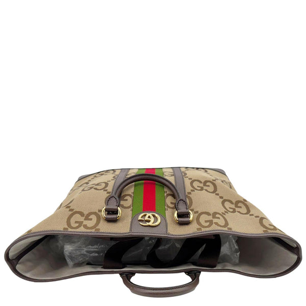 GUCCI Jumbo GG Canvas Shoulder Bag Beige 756660