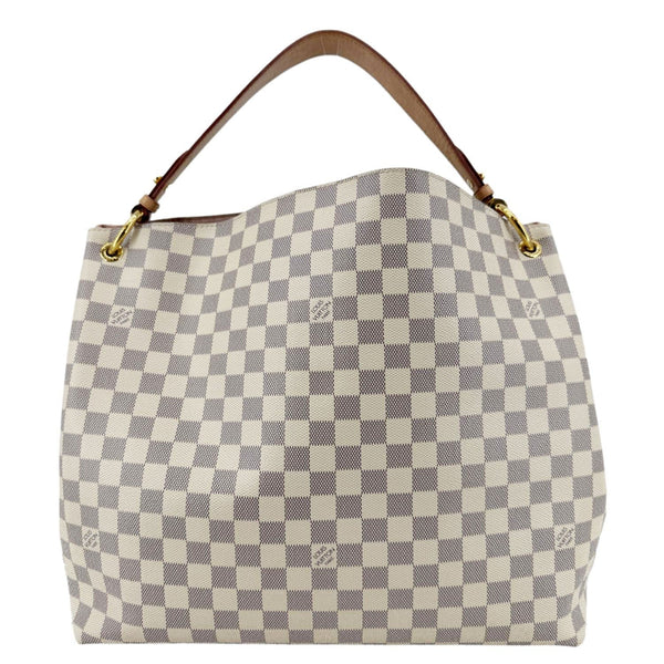 LOUIS VUITTON Graceful MM Damier Azur Hobo Shoulder Bag White