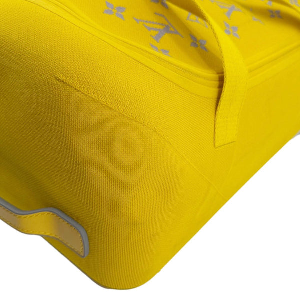 LOUIS VUITTON Horizon Soft 55 Monogram knit Duffle Bag Yellow