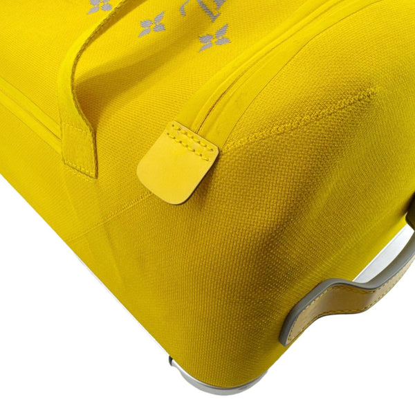 LOUIS VUITTON Horizon Soft 55 Monogram knit Duffle Bag Yellow