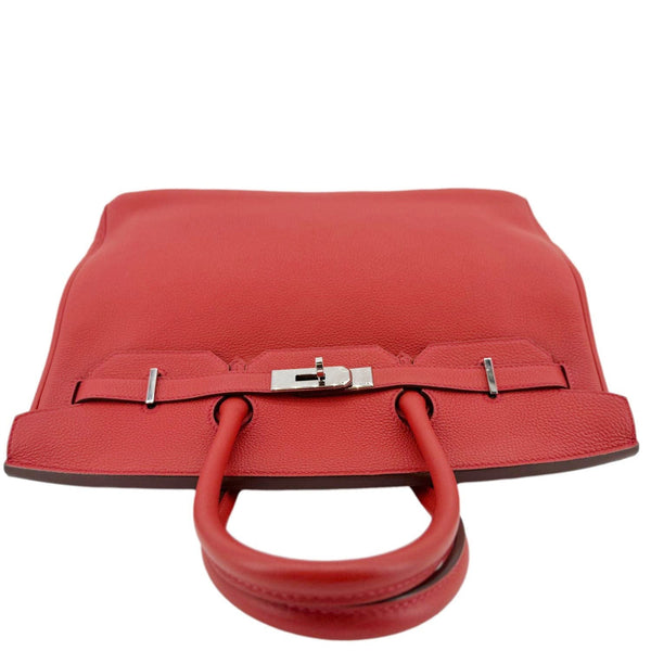 HERMES Birkin 35 Clemence Leather Satchel Bag Orange