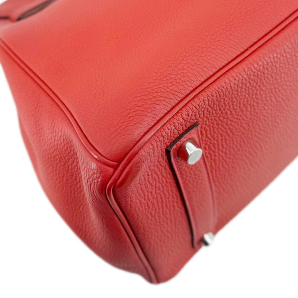 HERMES Birkin 35 Clemence Leather Satchel Bag Orange
