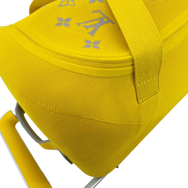 LOUIS VUITTON Horizon Soft 55 Monogram knit Duffle Bag Yellow