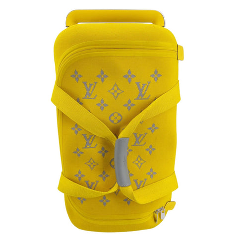 LOUIS VUITTON Horizon Soft 55 Monogram knit Duffle Bag Yellow