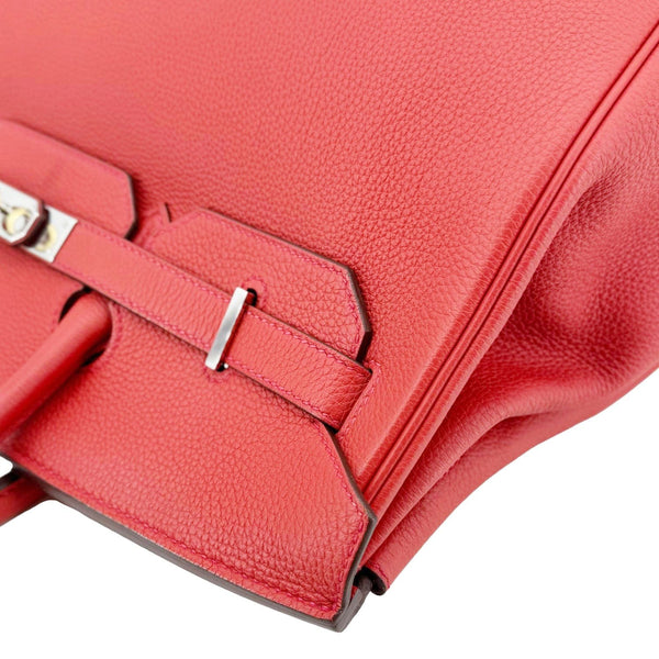 HERMES Birkin 35 Clemence Leather Satchel Bag Orange