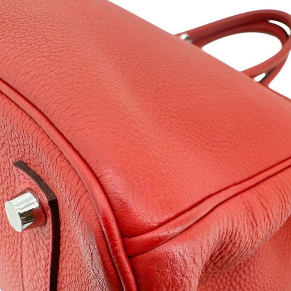 HERMES Birkin 35 Clemence Leather Satchel Bag Orange