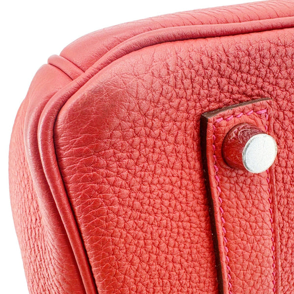 HERMES Birkin 35 Clemence Leather Satchel Bag Orange