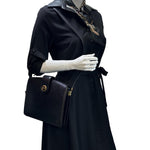 LOUIS VUITTON Capucine Vintage Epi Leather Shoulder Bag Black