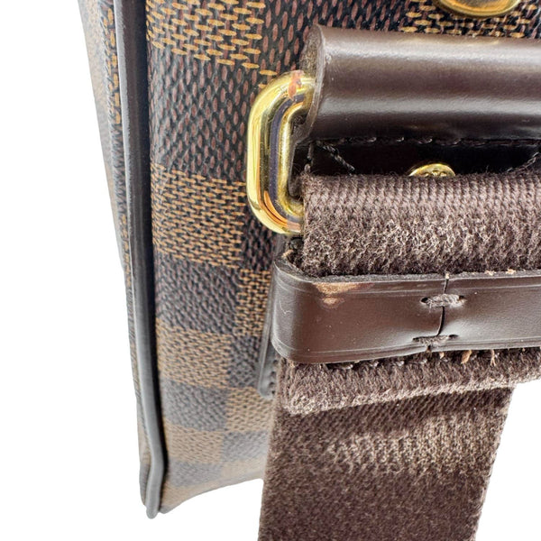 LOUIS VUITTON Shelton MM Damier Ebene Messenger Bag Brown