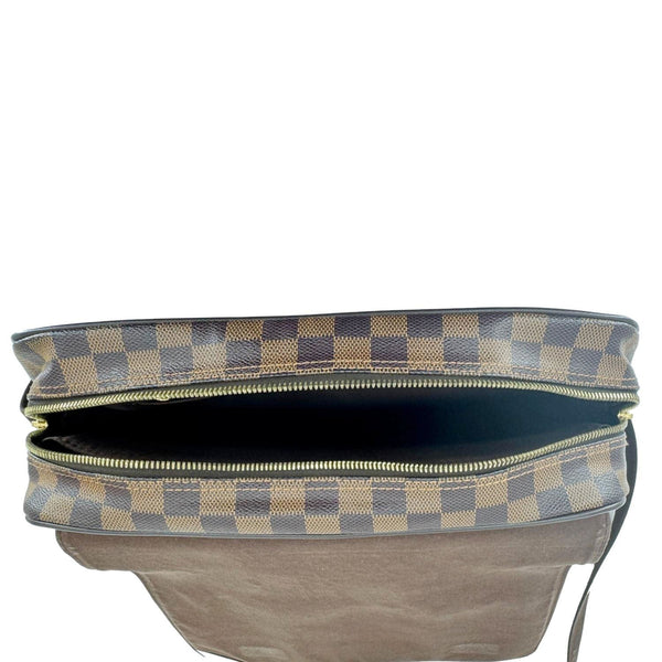 LOUIS VUITTON Shelton MM Damier Ebene Messenger Bag Brown