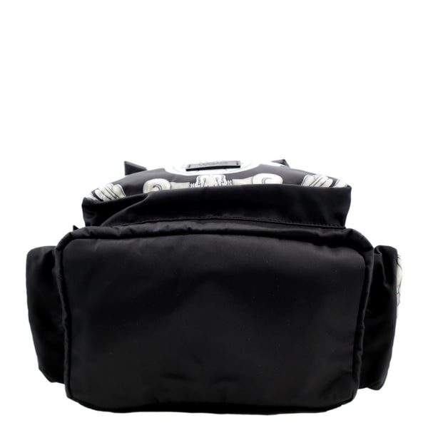 VERSACE Baroque Print Nylon Medusa Backpack Bag Black