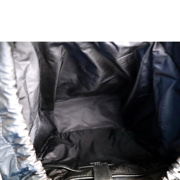 VERSACE Baroque Print Nylon Medusa Backpack Bag Black