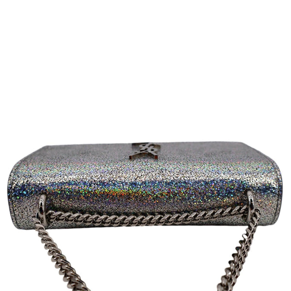 YVES SAINT LAURENT Sunset Crackled Metallic Leather Bag
