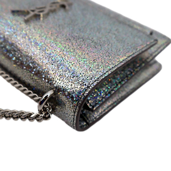 YVES SAINT LAURENT Sunset Crackled Metallic Leather Bag