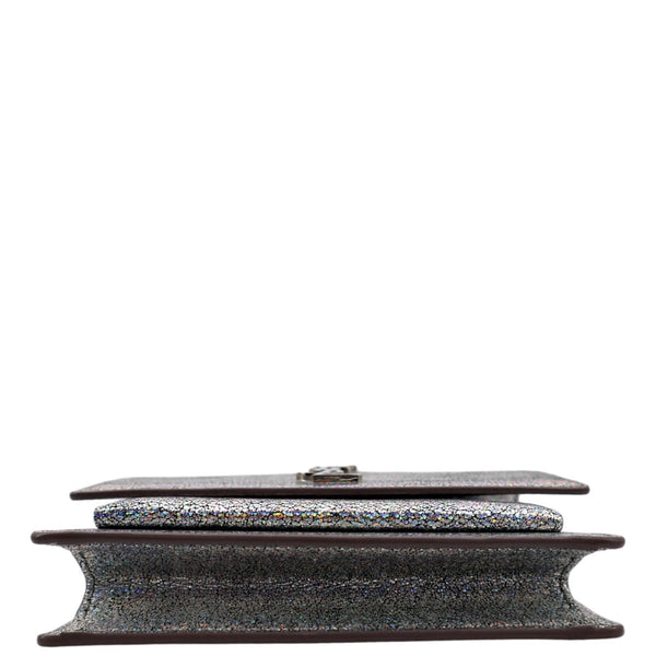 YVES SAINT LAURENT Sunset Crackled Metallic Leather Bag