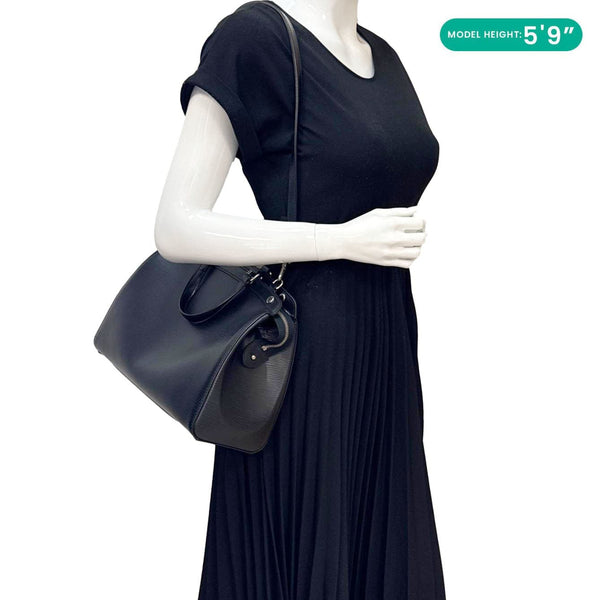 LOUIS VUITTON Brea MM Electric Epi Leather Shoulder Bag Black