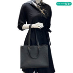 LOUIS VUITTON Onthego MM Giant Monogram Empreinte Shoulder Bag Black