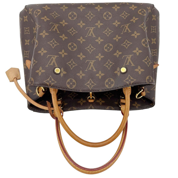 LOUIS VUITTON Montaigne BB Monogram Canvas Shoulder Bag Brown
